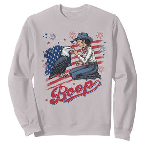 Boop Eagle Sweatshirt Western Cowgirl Patriotic USA American 4th of July