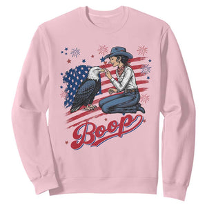Boop Eagle Sweatshirt Western Cowgirl Patriotic USA American 4th of July
