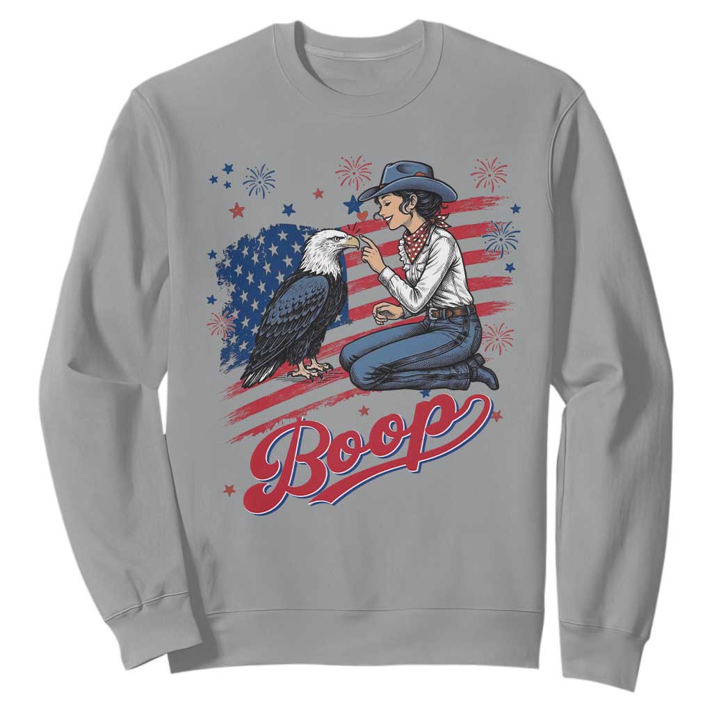 Boop Eagle Sweatshirt Western Cowgirl Patriotic USA American 4th of July