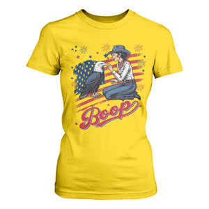 Boop Eagle T Shirt For Women Western Cowgirl Patriotic USA American 4th of July