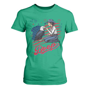 Boop Eagle T Shirt For Women Western Cowgirl Patriotic USA American 4th of July