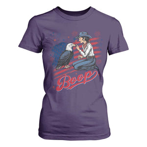 Boop Eagle T Shirt For Women Western Cowgirl Patriotic USA American 4th of July