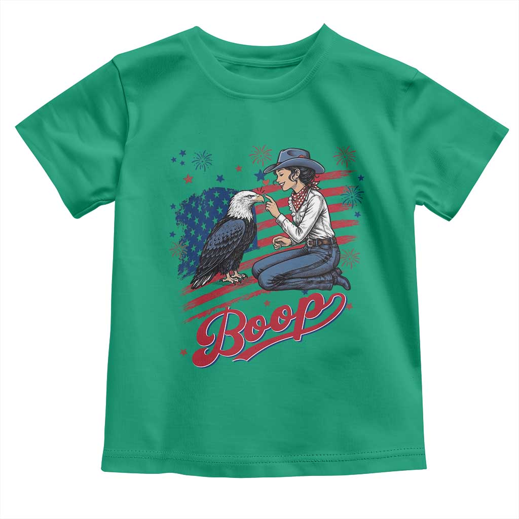 Boop Eagle Toddler T Shirt Western Cowgirl Patriotic USA American 4th of July