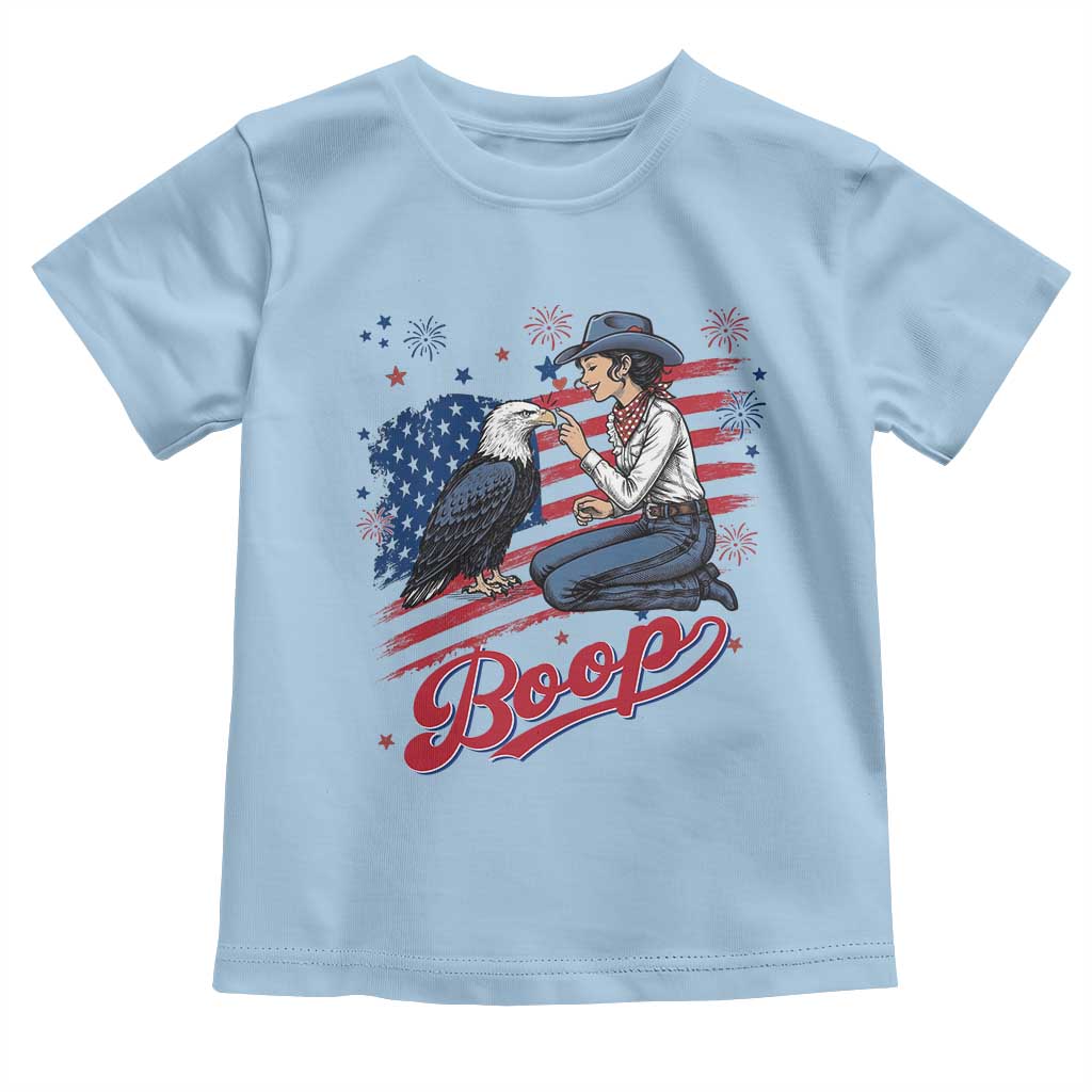 Boop Eagle Toddler T Shirt Western Cowgirl Patriotic USA American 4th of July