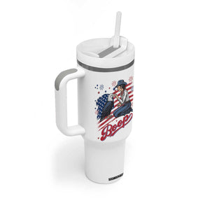 Boop Eagle Tumbler With Handle Western Cowgirl Patriotic USA American 4th of July