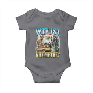 WTF is A Kilometer Baby Onesie Funny USA Patriotic Bootleg Meme
