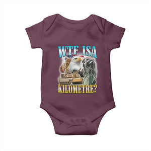 WTF is A Kilometer Baby Onesie Funny USA Patriotic Bootleg Meme