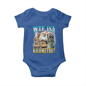 WTF is A Kilometer Baby Onesie Funny USA Patriotic Bootleg Meme