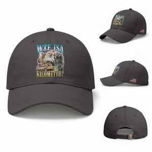 WTF is A Kilometer Baseball Cap Funny USA Patriotic Bootleg Meme