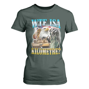 WTF is A Kilometer T Shirt For Women Funny USA Patriotic Bootleg Meme