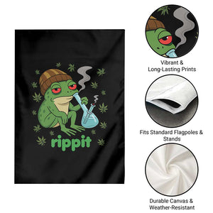 Rippit Frog Garden Flag Funny 420 Stoner Weed Humor TS14 Print Your Wear