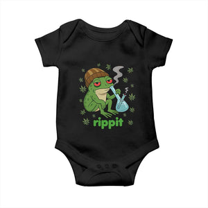 Rippit Frog Baby Onesie Funny 420 Stoner Weed Humor TS14 Black Print Your Wear