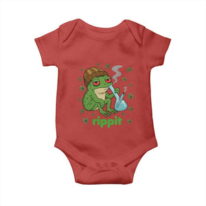 Rippit Frog Baby Onesie Funny 420 Stoner Weed Humor TS14 Red Print Your Wear