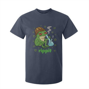 Rippit Frog T Shirt For Kid Funny 420 Stoner Weed Humor TS14 Navy Print Your Wear