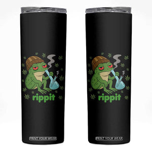 Rippit Frog Skinny Tumbler Funny 420 Stoner Weed Humor TS14 Black Print Your Wear