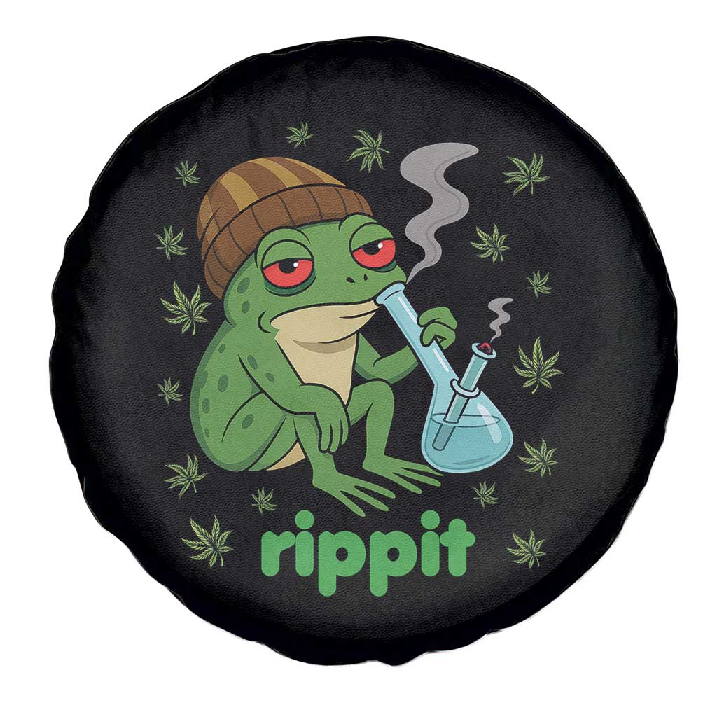 Rippit Frog Spare Tire Cover Funny 420 Stoner Weed Humor TS14 Print Your Wear