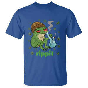 Rippit Frog T Shirt Funny 420 Stoner Weed Humor TS14 Royal Blue Print Your Wear