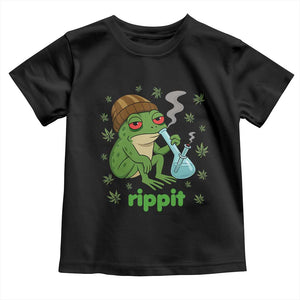 Rippit Frog Toddler T Shirt Funny 420 Stoner Weed Humor TS14 Black Print Your Wear