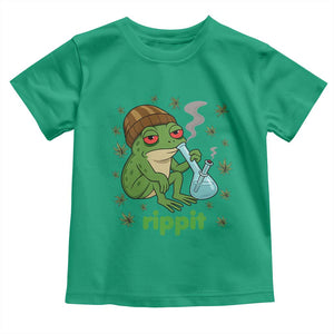 Rippit Frog Toddler T Shirt Funny 420 Stoner Weed Humor TS14 Irish Green Print Your Wear