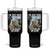 Funny Cat Dog Selfie Tumbler With Handle I Am Just Here To Establish An Alibi TS14 One Size: 40 oz Black Print Your Wear