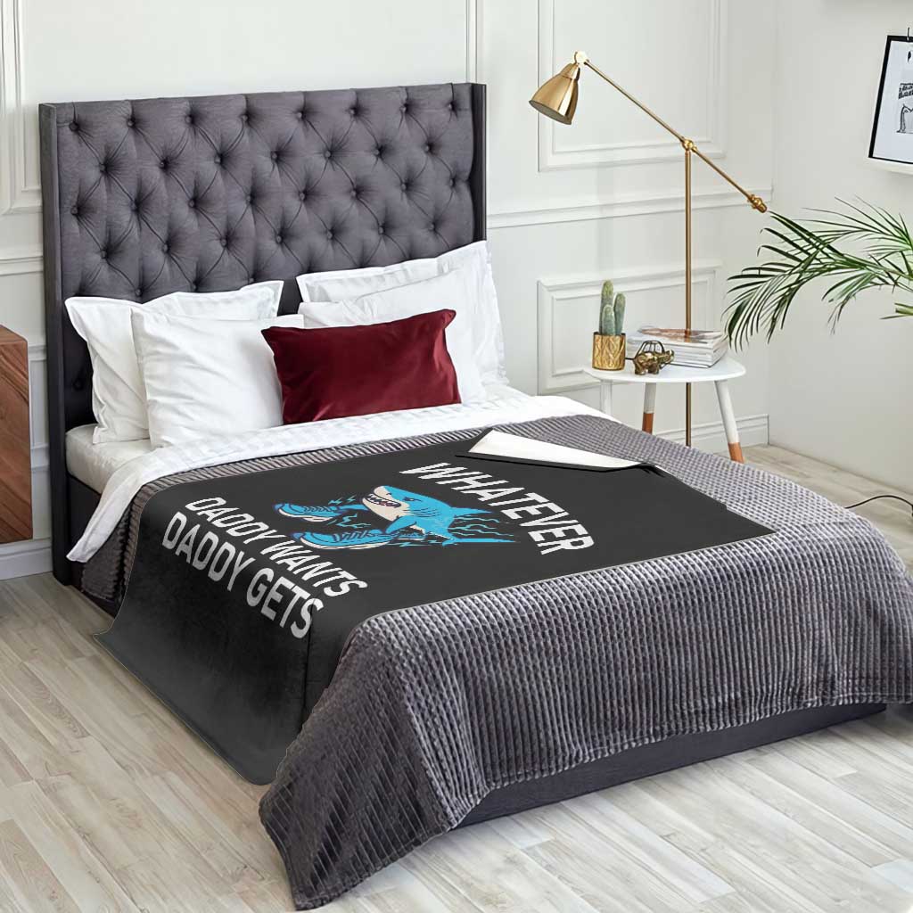 Funny Tralalero Tralala Meme Throw Blanket Whatever Daddy Wants Daddy Gets TS14 Print Your Wear