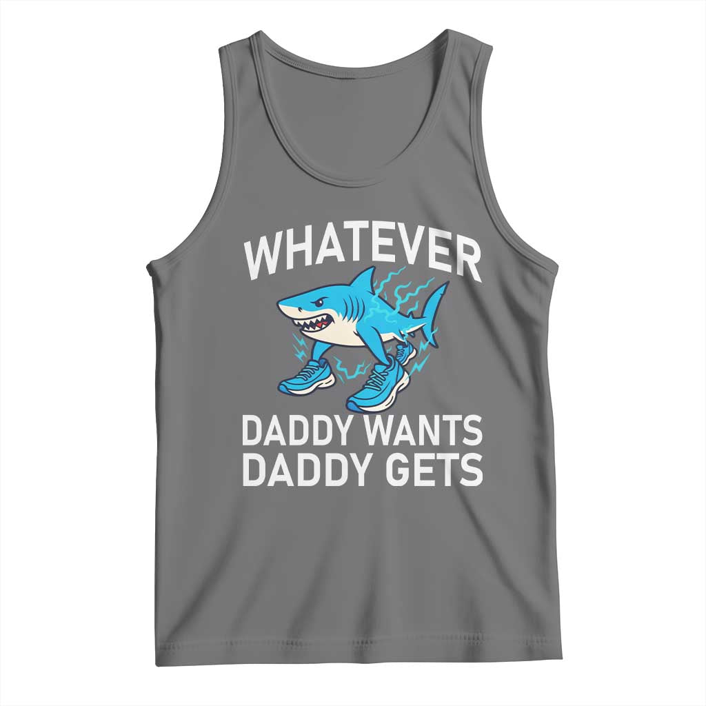 Funny Tralalero Tralala Meme Tank Top Whatever Daddy Wants Daddy Gets TS14 Black Heather Print Your Wear