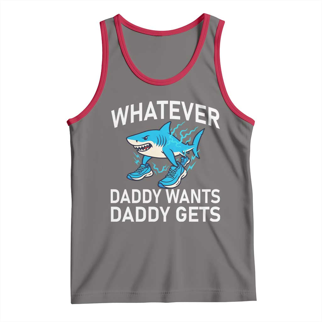 Funny Tralalero Tralala Meme Tank Top Whatever Daddy Wants Daddy Gets TS14 Deep Heather Red Print Your Wear