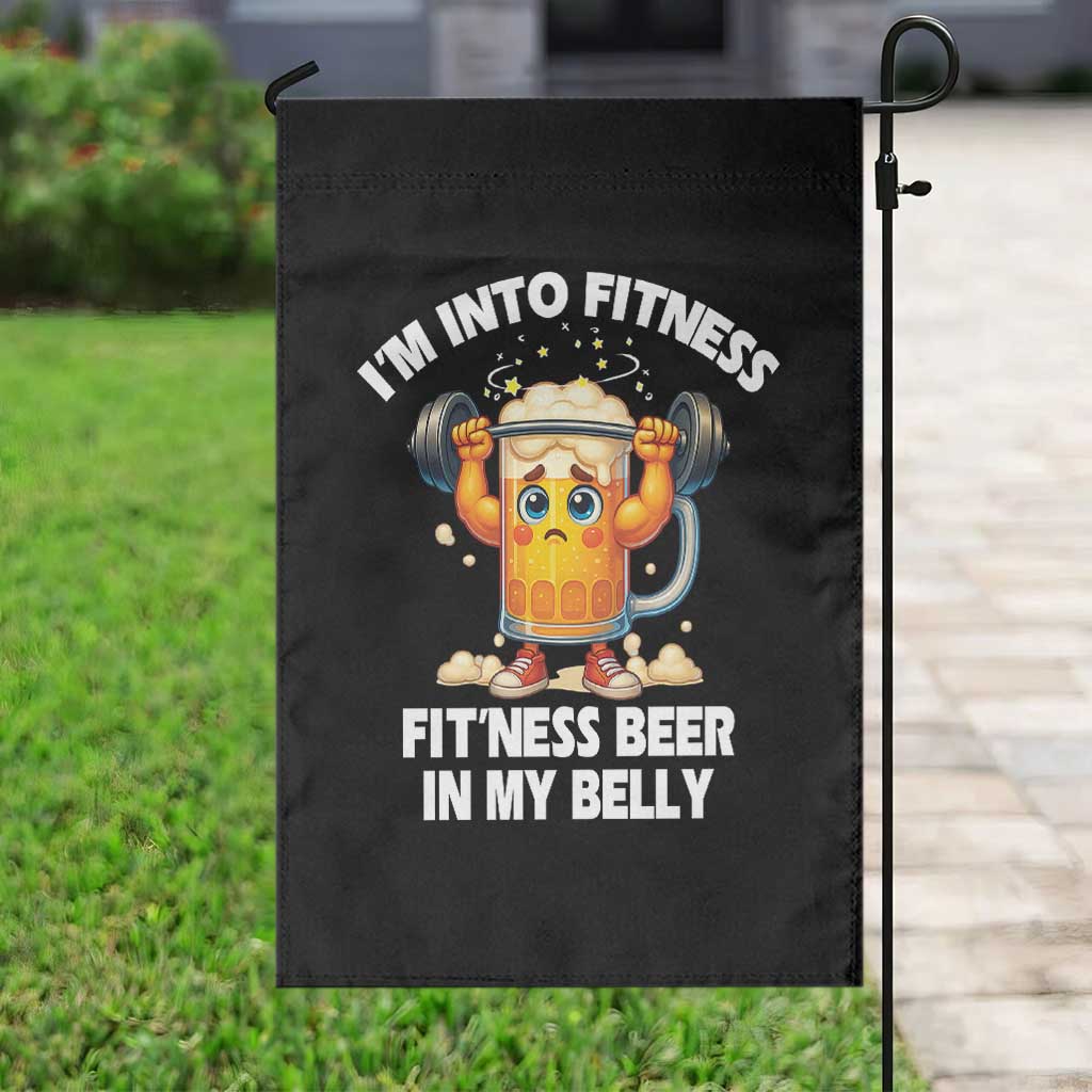 Funny Beer Lover Garden Flag I Am Into Fitness Beer in My Belly TS14 Print Your Wear