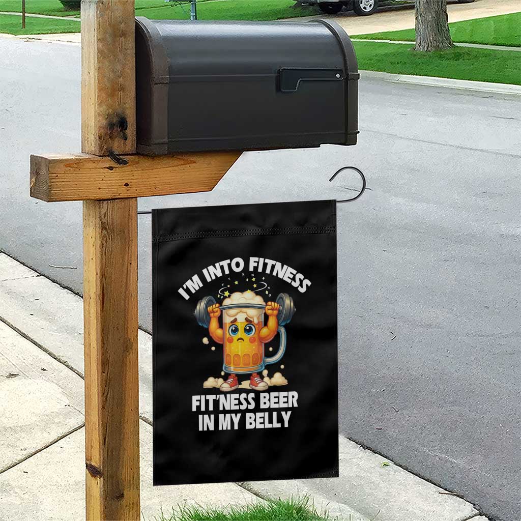 Funny Beer Lover Garden Flag I Am Into Fitness Beer in My Belly TS14 Print Your Wear