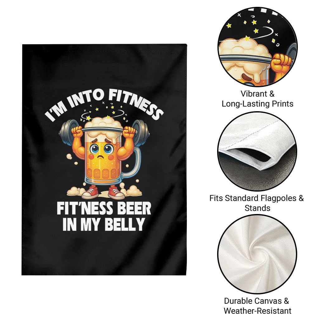 Funny Beer Lover Garden Flag I Am Into Fitness Beer in My Belly TS14 Print Your Wear