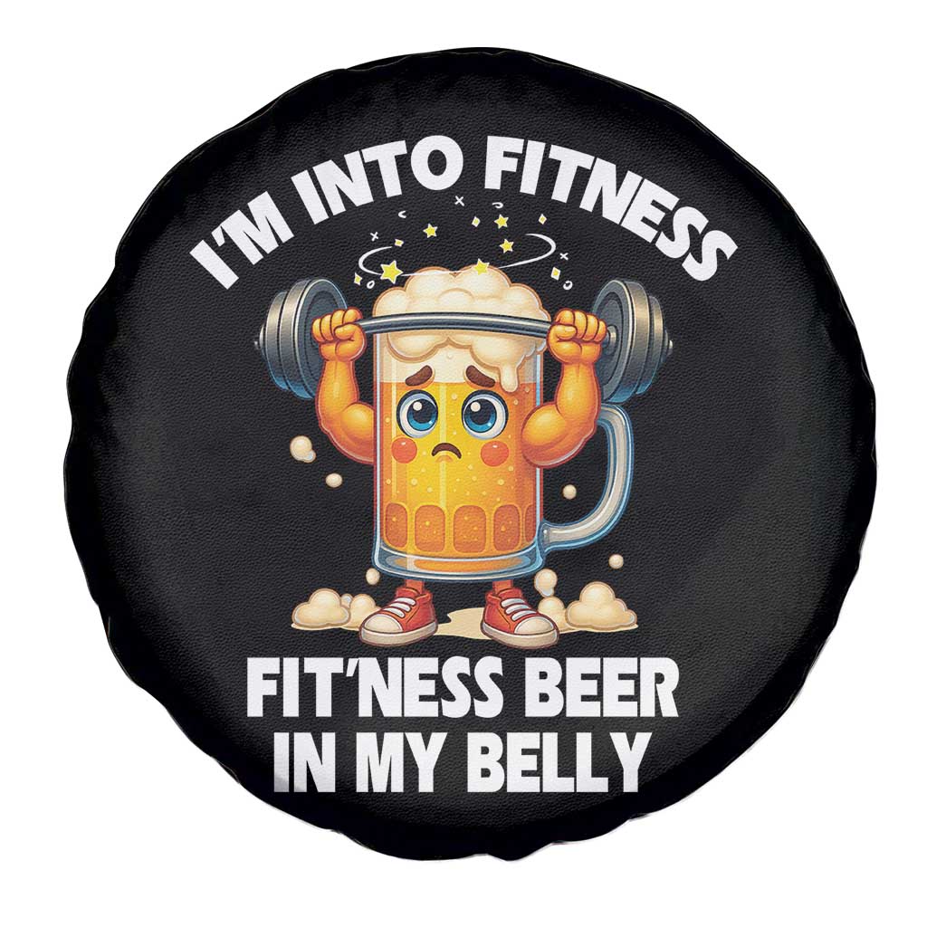 Funny Beer Lover Spare Tire Cover I Am Into Fitness Beer in My Belly TS14 Print Your Wear