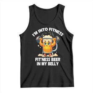 Funny Beer Lover Tank Top I Am Into Fitness Beer in My Belly TS14 Black Print Your Wear
