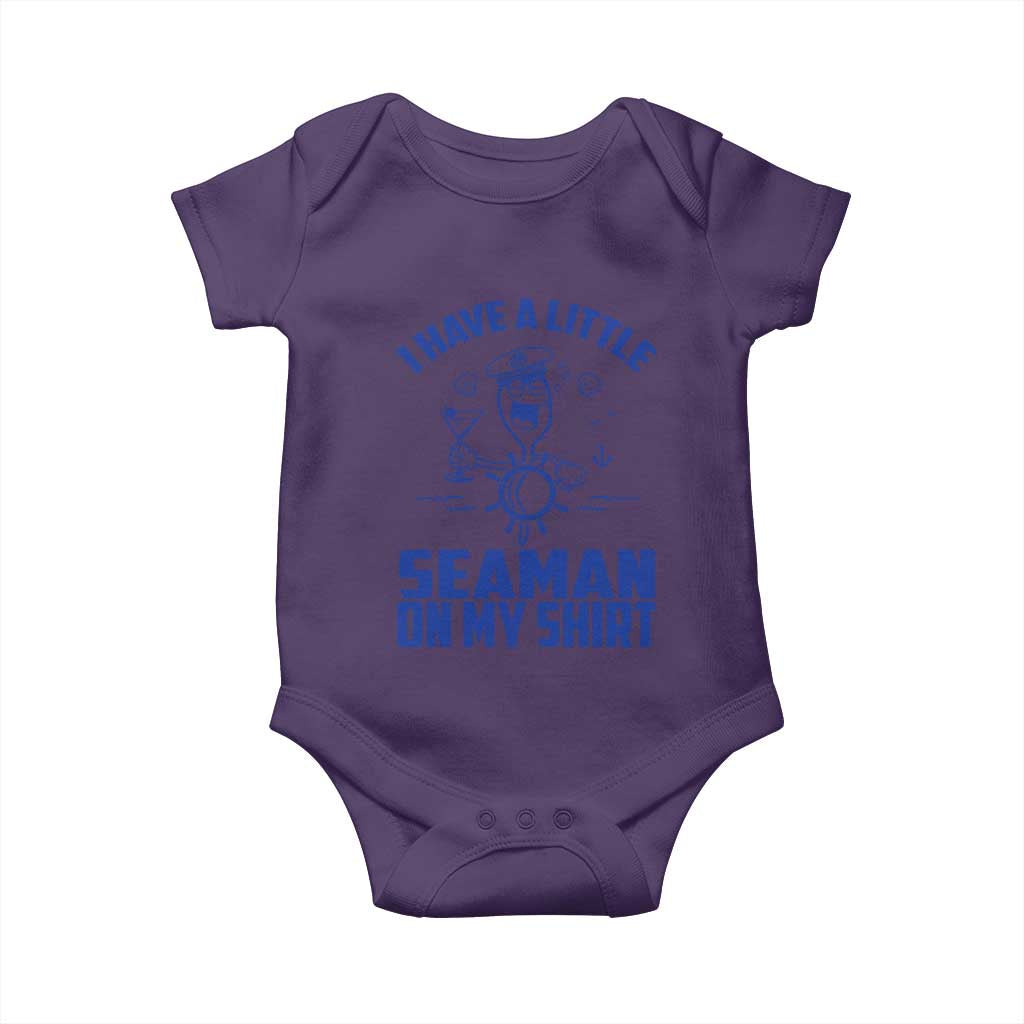 I Have Seaman On My Shirt Baby Onesie Funny Sarcastic Adult Humor TS14 Purple Print Your Wear
