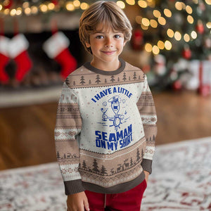 I Have Seaman On My Shirt Ugly Christmas Sweater Funny Sarcastic Adult Humor TS14 Mocha Mousse Print Your Wear