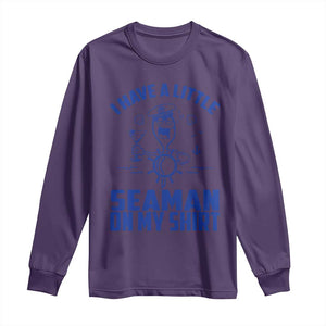 I Have Seaman On My Shirt Long Sleeve Shirt Funny Sarcastic Adult Humor TS14 Purple Print Your Wear