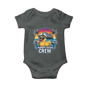 Funny Rubber Duckie Cruise Baby Onesie TS14 Dark Heather Print Your Wear