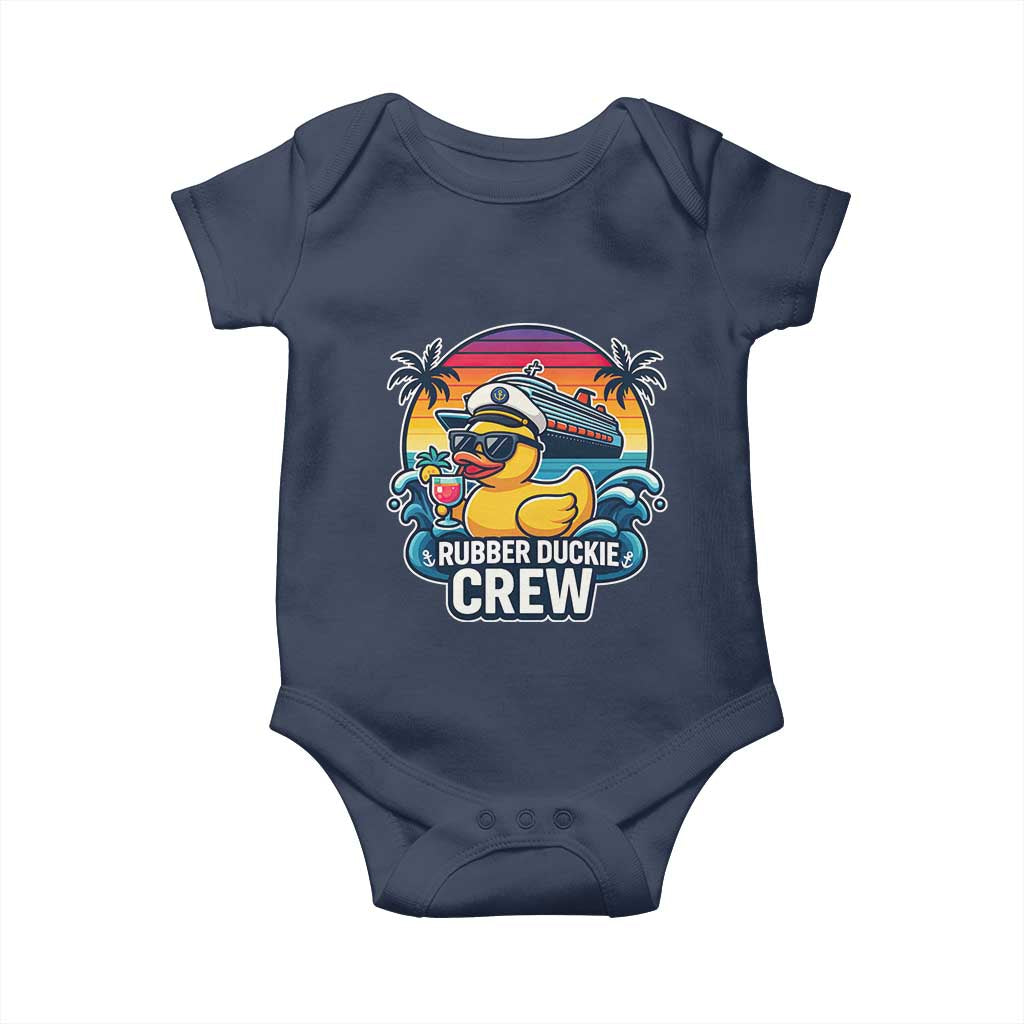 Funny Rubber Duckie Cruise Baby Onesie TS14 Navy Print Your Wear