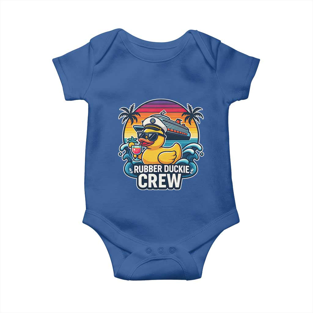 Funny Rubber Duckie Cruise Baby Onesie TS14 Royal Blue Print Your Wear