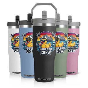 Funny Rubber Duckie Cruise Flip Straw Tumbler TS14 Print Your Wear