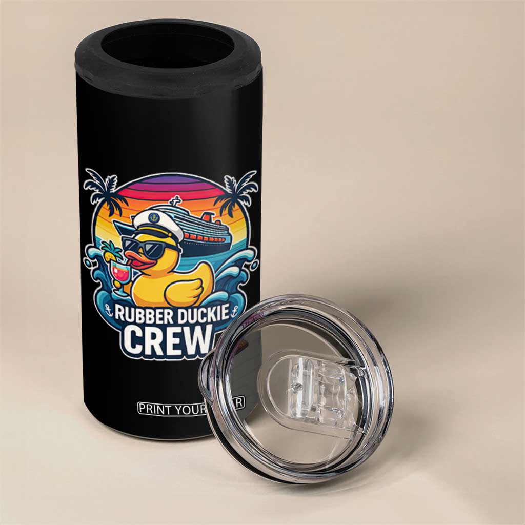 Funny Rubber Duckie Cruise 4 in 1 Can Cooler Tumbler TS14 Print Your Wear