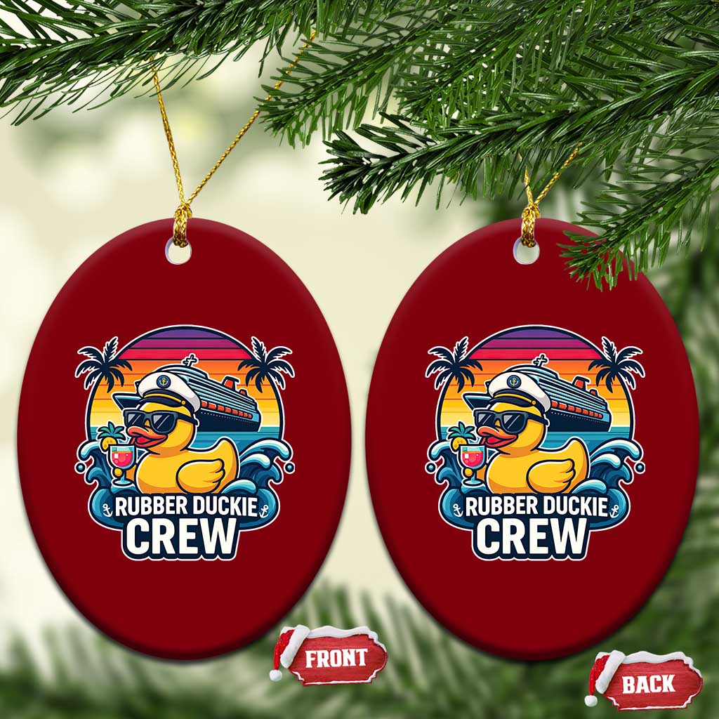 Funny Rubber Duckie Cruise Ceramic Ornament TS14 Print Your Wear