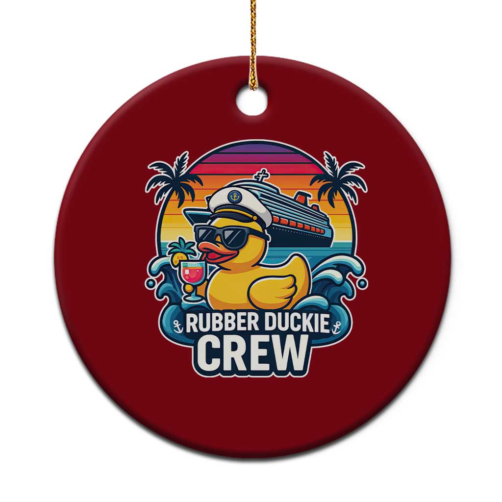 Funny Rubber Duckie Cruise Ceramic Ornament TS14 1pc Red Print Your Wear