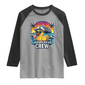 Funny Rubber Duckie Cruise Raglan Shirt TS14 Sport Gray Black Print Your Wear
