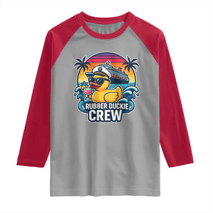 Funny Rubber Duckie Cruise Raglan Shirt TS14 Sport Gray Red Print Your Wear