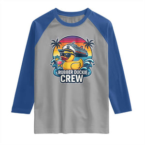 Funny Rubber Duckie Cruise Raglan Shirt TS14 Sport Gray Royal Print Your Wear