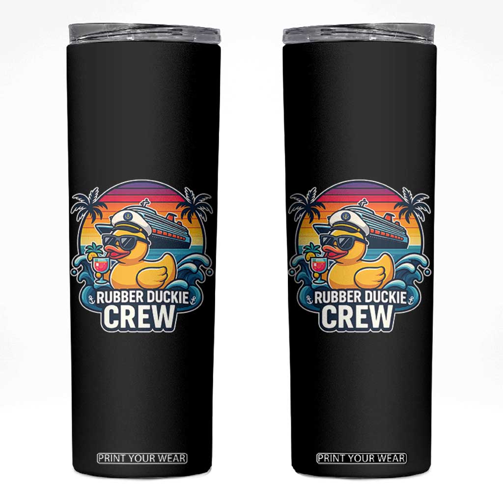 Funny Rubber Duckie Cruise Skinny Tumbler TS14 Black Print Your Wear