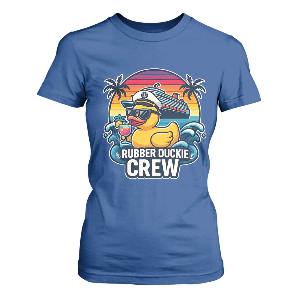 Funny Rubber Duckie Cruise T Shirt For Women TS14 Royal Blue Print Your Wear