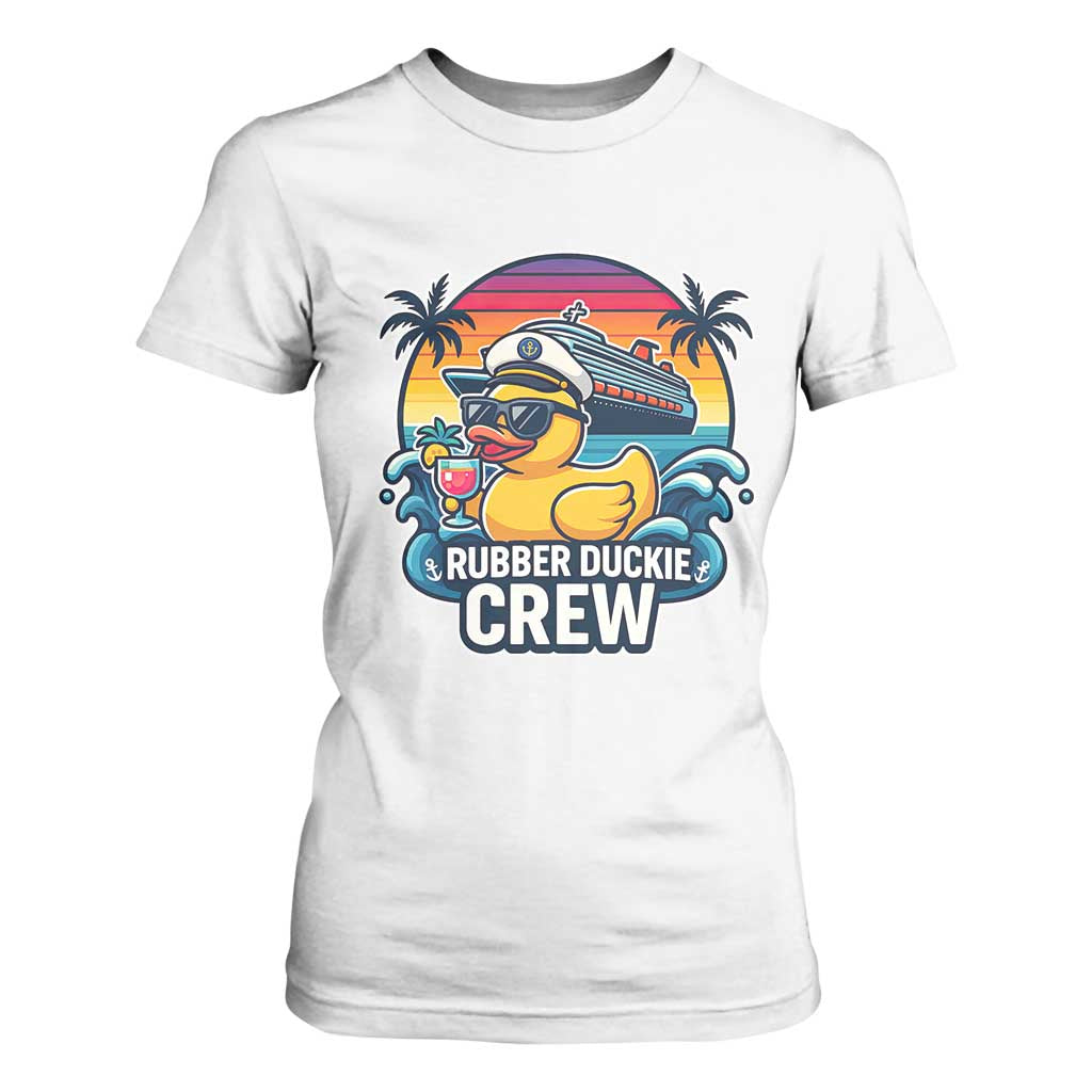 Funny Rubber Duckie Cruise T Shirt For Women TS14 White Print Your Wear