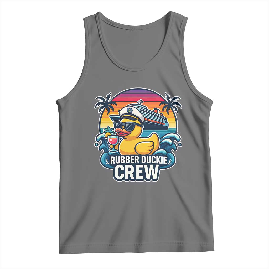 Funny Rubber Duckie Cruise Tank Top TS14 Black Heather Print Your Wear