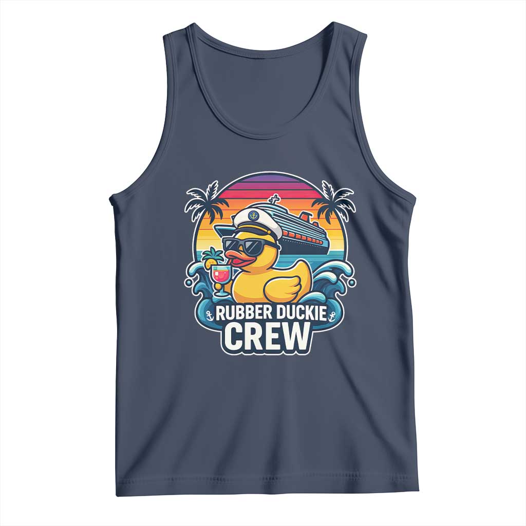 Funny Rubber Duckie Cruise Tank Top TS14 Navy Print Your Wear